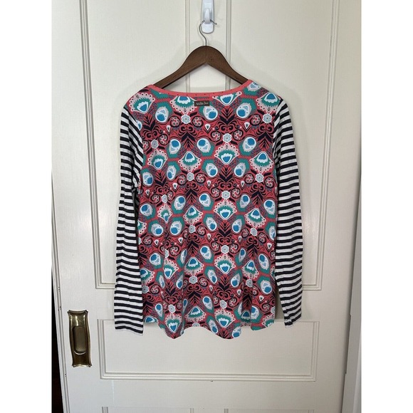 Matilda Jane Women’s Shea Striped Floral Mixed Print Long Sleeve Top Size Large - Picture 2 of 7